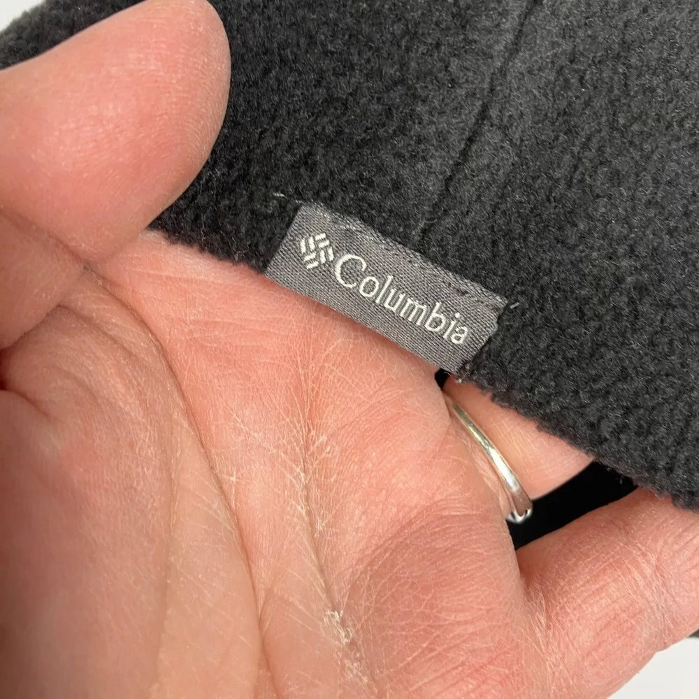 Columbia black fleece beanie hat‎ youth size small/medium winter outdoor snow